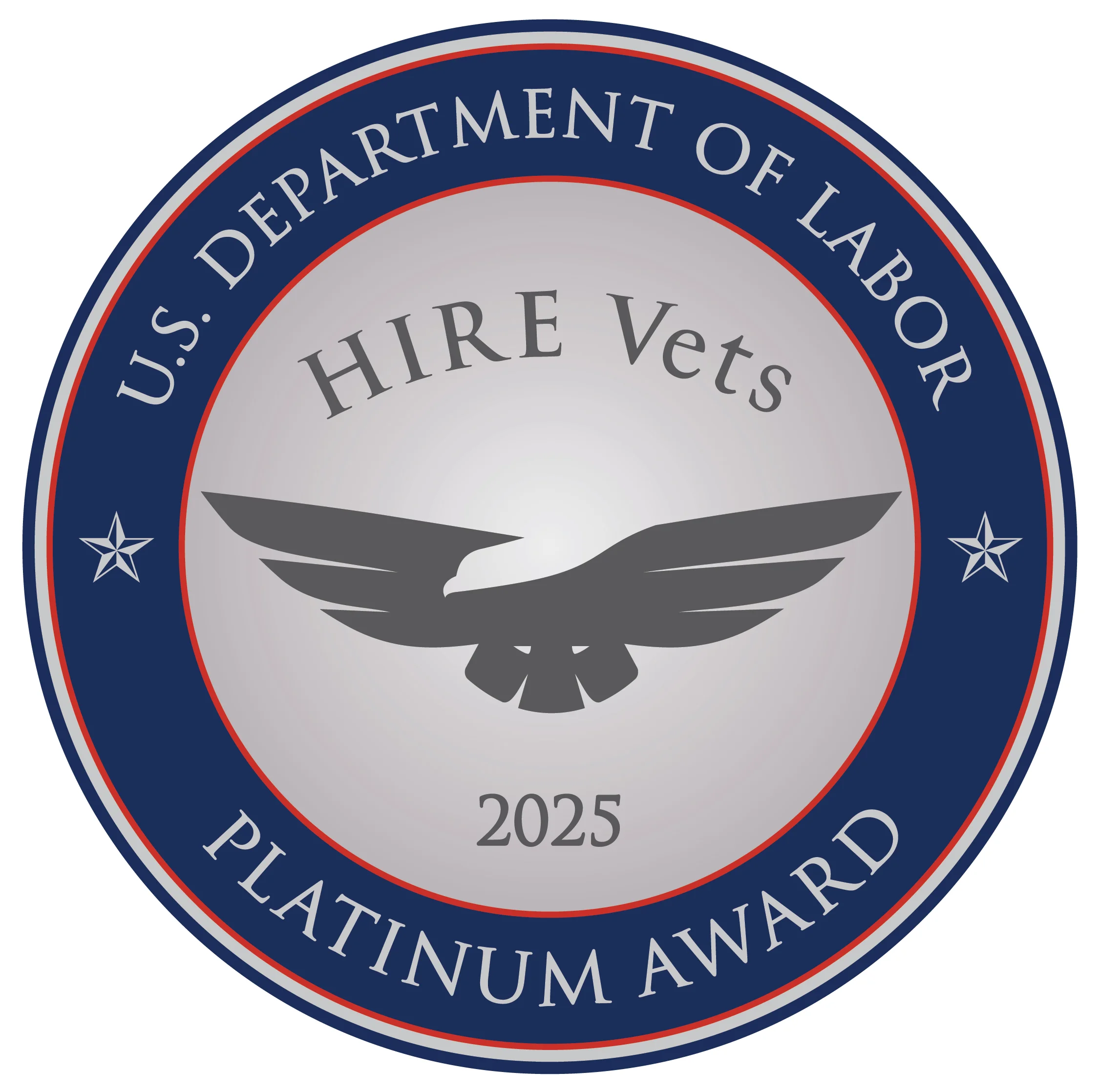 HIRE Vets 2025 Platinum Award Logo