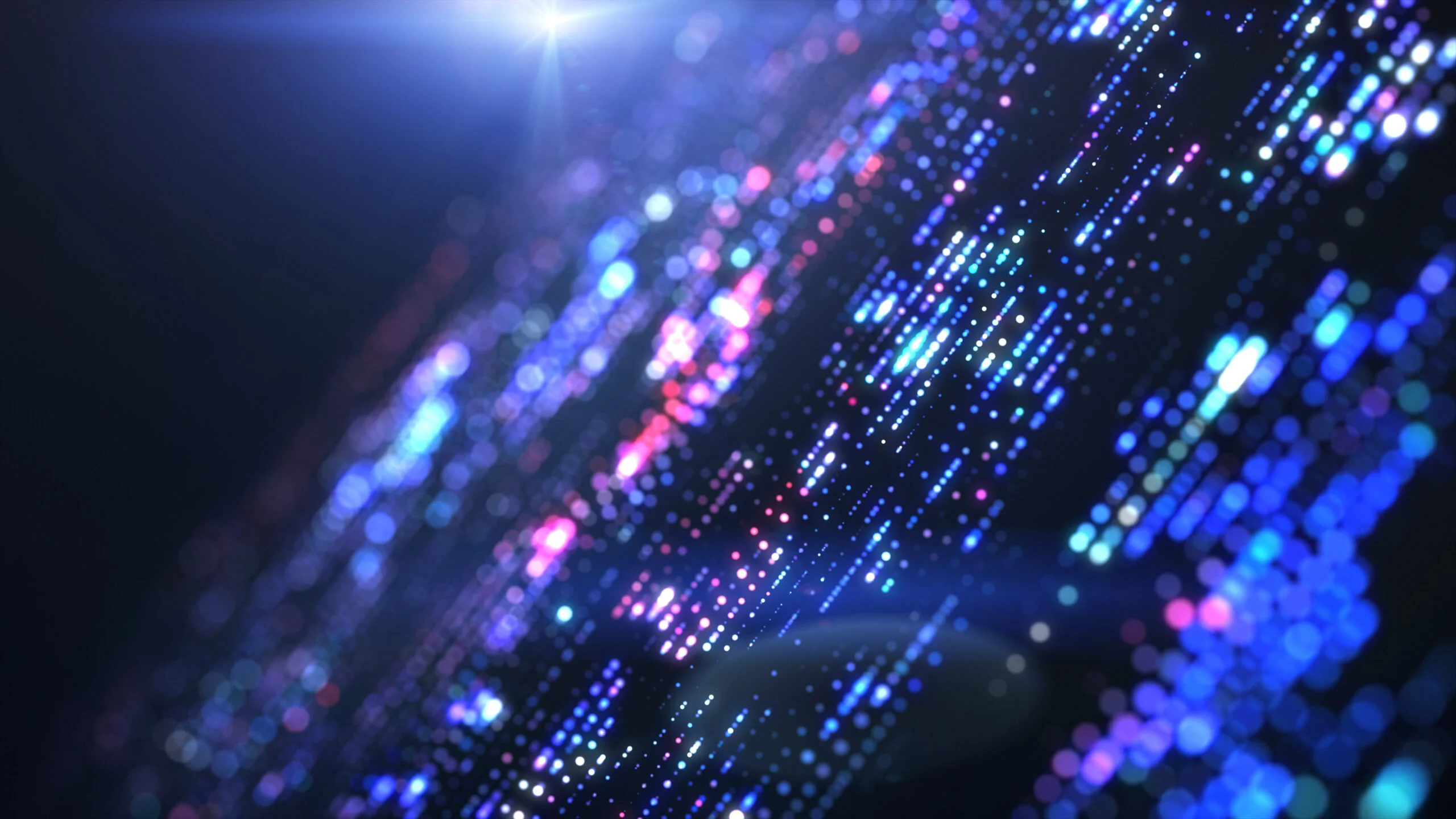 Flow of digital information and data visualization